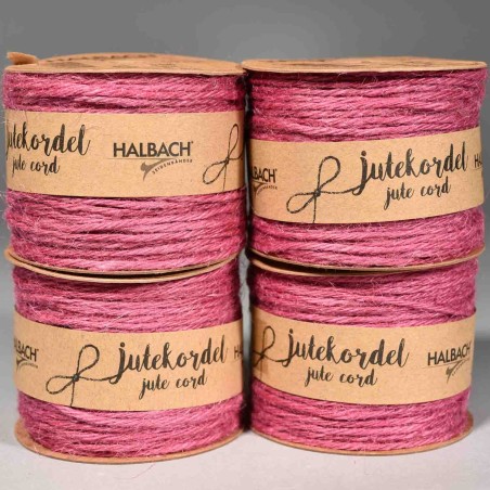 Cordino di juta in vari colori - 4 Pezzi - Rosa