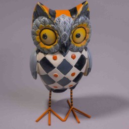 Gufo decorativo in resina - 25 Cm