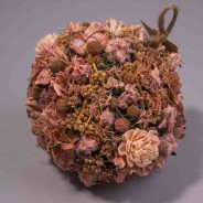 Sfera di fiori essiccati - 12 Cm / Rosa chiaro