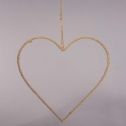 Cuore in juta da appendere - 38x38 Cm