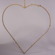 Cuore in juta da appendere - 58x58 Cm