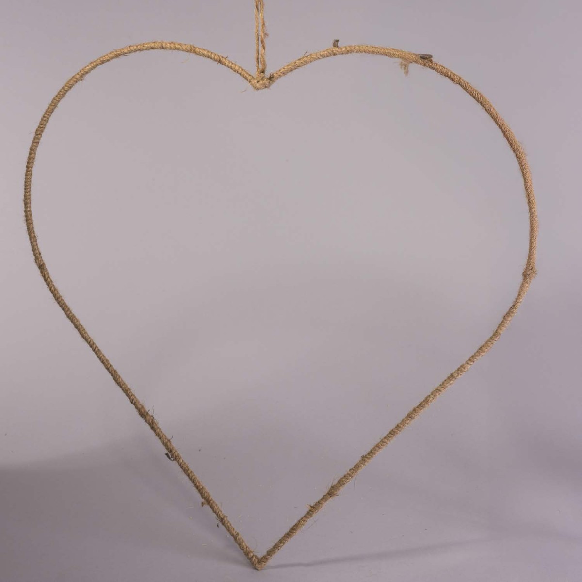 Cuore in juta da appendere - 58x58 Cm