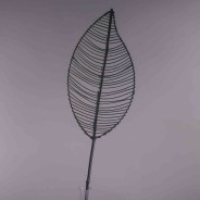 Foglia decorativa in corda - 30x118 Cm / Nero