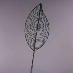 Foglia decorativa in corda - 30x118 Cm / Nero