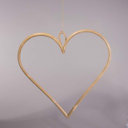 Cuore in rattan da appendere - 38x38 Cm