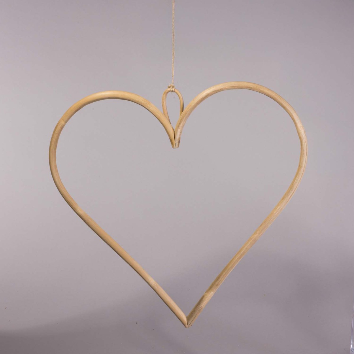 Cuore in rattan da appendere - 38x38 Cm