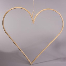 Cuore in rattan da appendere - 58x58 Cm