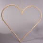 Cuore in rattan da appendere - 58x58 Cm