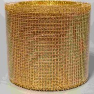 Nastro "Rete" laminato - 98 Mm x 20 M / Oro