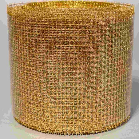 Nastro "Rete" laminato - 98 Mm x 20 M / Oro
