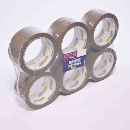 Nastro adesivo 6 Pezzi - 50 Mm x 66 M / Avana