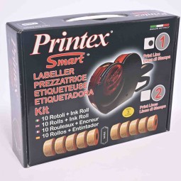 Etichettatrice smart + 8 rotoli di etichette - Rosso e nero