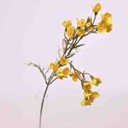 Wax flower ramificato in stelo - 55 Cm / Giallo