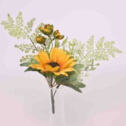 Girasole in mini mazzo frontale - 25 Cm