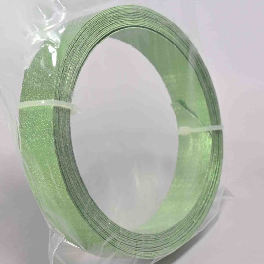 Filo in alluminio piatto - 20 Mm x 5 M / Verde mela