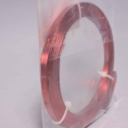 Filo in alluminio piatto - 5 Mm x 2,5 M / Rosso