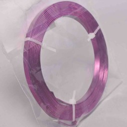 Filo in alluminio piatto - 5 Mm x 2,5 M / Fuxia