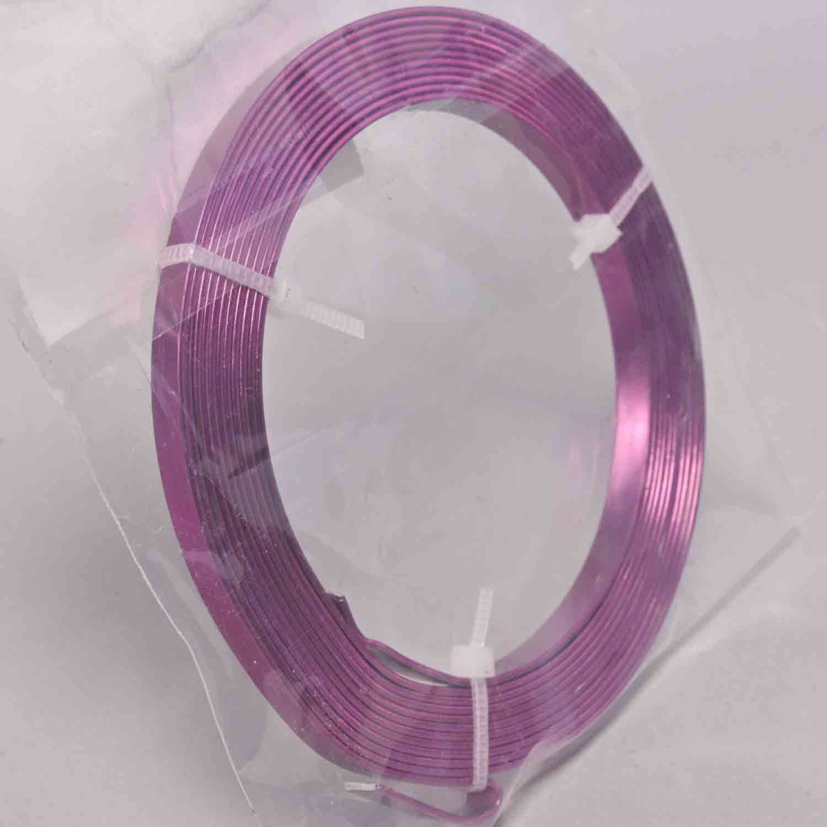 Filo in alluminio piatto - 5 Mm x 2,5 M / Fuxia