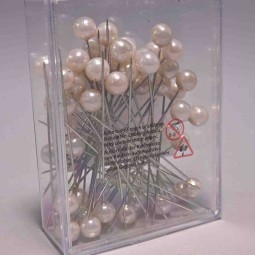 Spilli con testa perlata - 8 Mm / Champagne