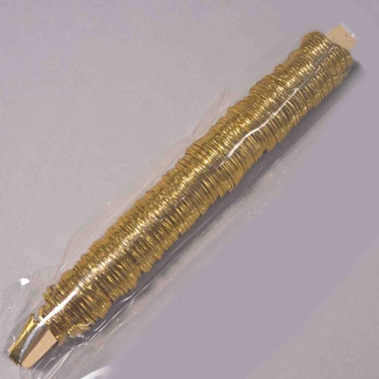 Filo in metallo rivestito in carta - 0,8 Mm x 22 M / Oro