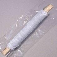 Filo in metallo rivestito in carta - 0,8 Mm x 22 M / Bianco
