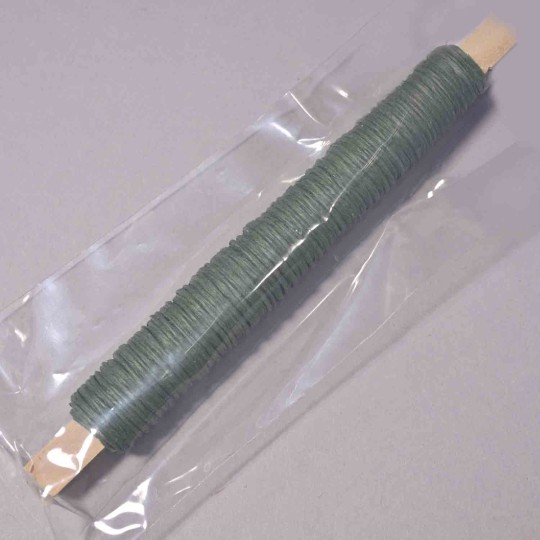 Filo in metallo rivestito in carta - 0,8 Mm x 22 M / Verde