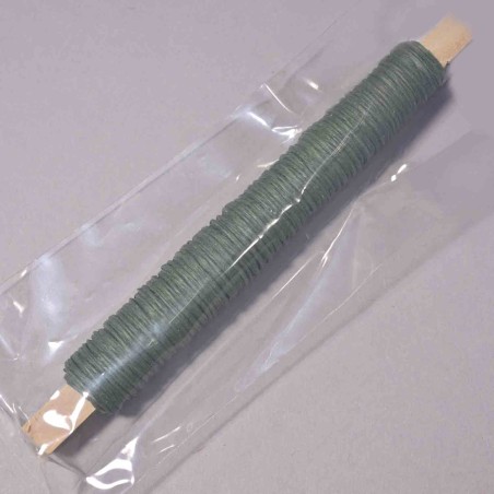 Filo in metallo rivestito in carta - 0,8 Mm x 22 M / Verde