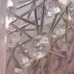 Diamonds pins 85 Pezzi - 6x40 Mm / Trasparenti