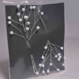 Fili con perle 2 Pezzi - 6 Mm / Bianco