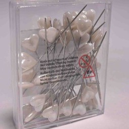 Spilli con cuore 40 Pezzi - 10x55 Mm / Champagne