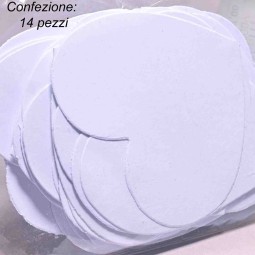 Cuori in carta 14 Pezzi - 7x6 Cm / Bianco