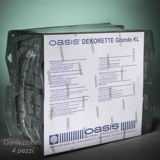 Spugna con supporto in plastica 4 Pezzi - 23x11x8 Cm