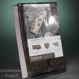 Table deco "Mini" 4 Pezzi - 13x9x5 cm / Marrone