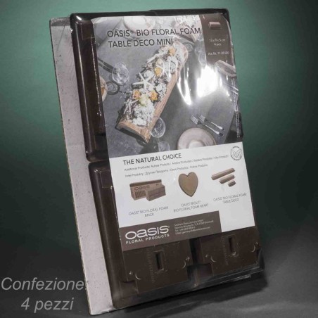 Table deco "Mini" 4 Pezzi - 13x9x5 cm / Marrone