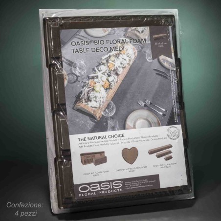 Table deco "Medi" 4 Pezzi - 25x9x5 Cm / Marrone