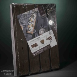 Table Deco "Maxi" 4 Pezzi - 48x9x5 Cm / Marrone