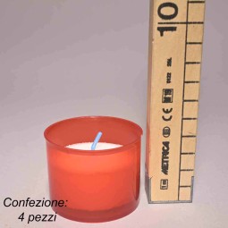 Lumini 4 Pezzi - D 5x3,5 Cm / Rosso