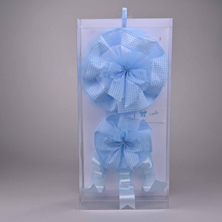 Fiocco nascita - D 25x58 Cm / Azzurro