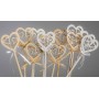 Cuori intagliati su pick - 12 Pezzi