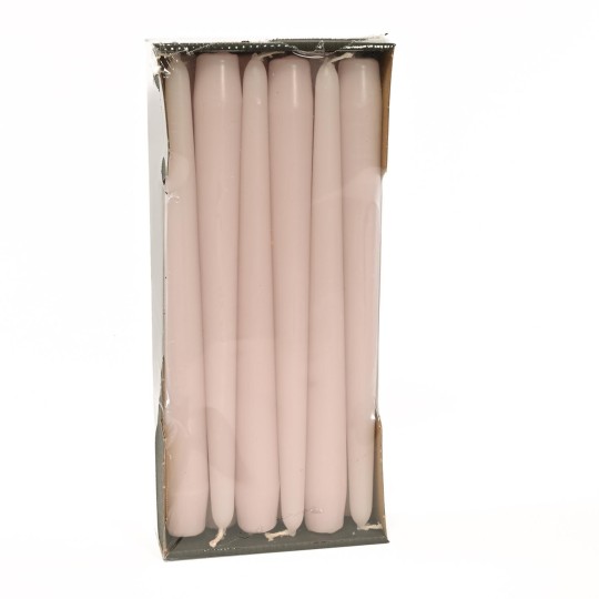 Candele coniche 12 PZ - 25x250 Mm / Rosa