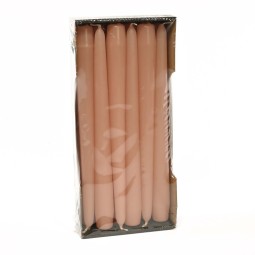 Candele coniche 12 PZ - 25x250 Mm / Salmone