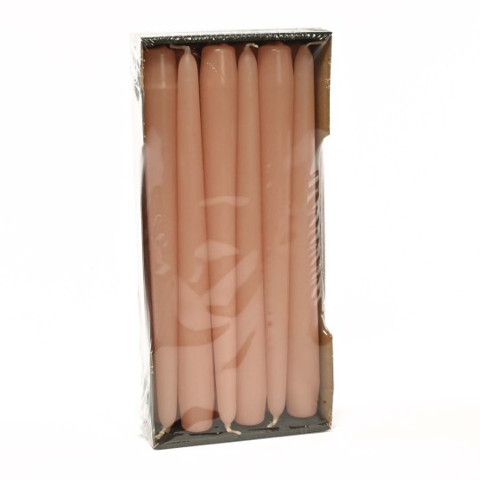 Candele coniche 12 PZ - 25x250 Mm / Salmone
