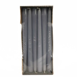 Candele coniche 12 PZ - 25x250 Mm / Blu-grigio