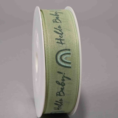 Nastro "Hello baby" 25 Mm x 16 M / Verde
