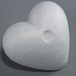 Cuore in polistirolo - 9x9 Cm / Bianco