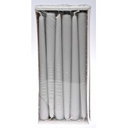 Candele coniche 12 PZ - 23x250 Mm / Grigio chiaro