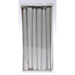 Candele coniche 12 PZ - 23x250 Mm / Grigio chiaro