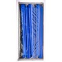 Candele coniche 12 PZ - 23x250 Mm / Blu