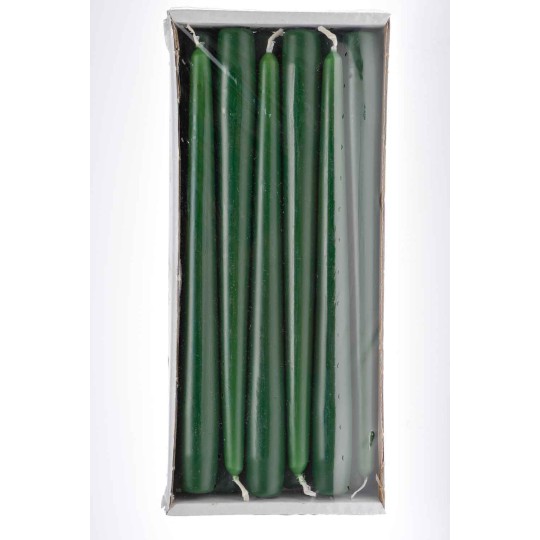 Candele coniche 12 PZ - 23x250 Mm / Verde scuro