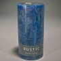 Moccolo candela rustico  - 70x140 Mm / Blu notte